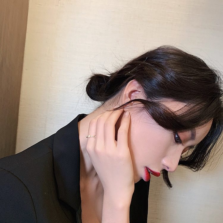 Open Round Ring For Women Copper Alloy With Micro Inset Gemstones Korean Style Jewelry Elegant Round Accessory