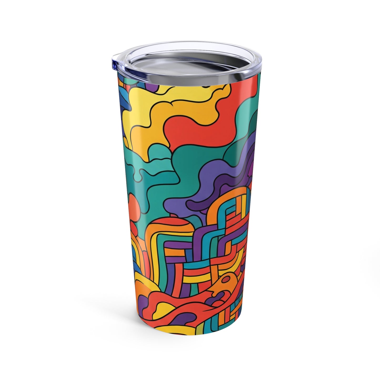 20oz Travel Mug With Double Wall Vacuum Insulation Spill Resistant Stainless Steel Durable Printed Dishwasher Safe