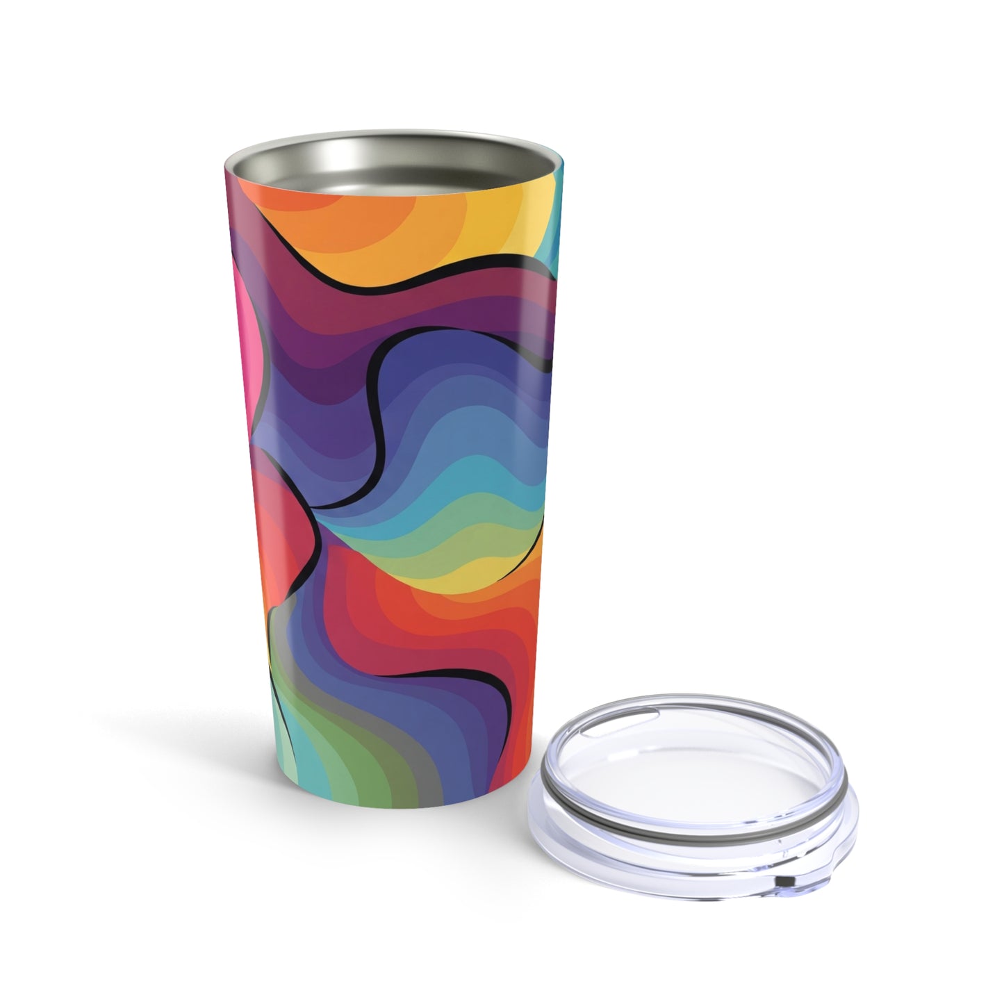 20oz Stainless Steel Printed Tumbler With Double Wall Vacuum Insulation Leak Proof For Hot And Cold Beverages Daily