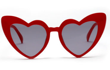 Heart Shaped Sunglasses Womens Resin Lens Plastic Frame Pink Retro Red Fashion Eyewear For Women Everyday Wear