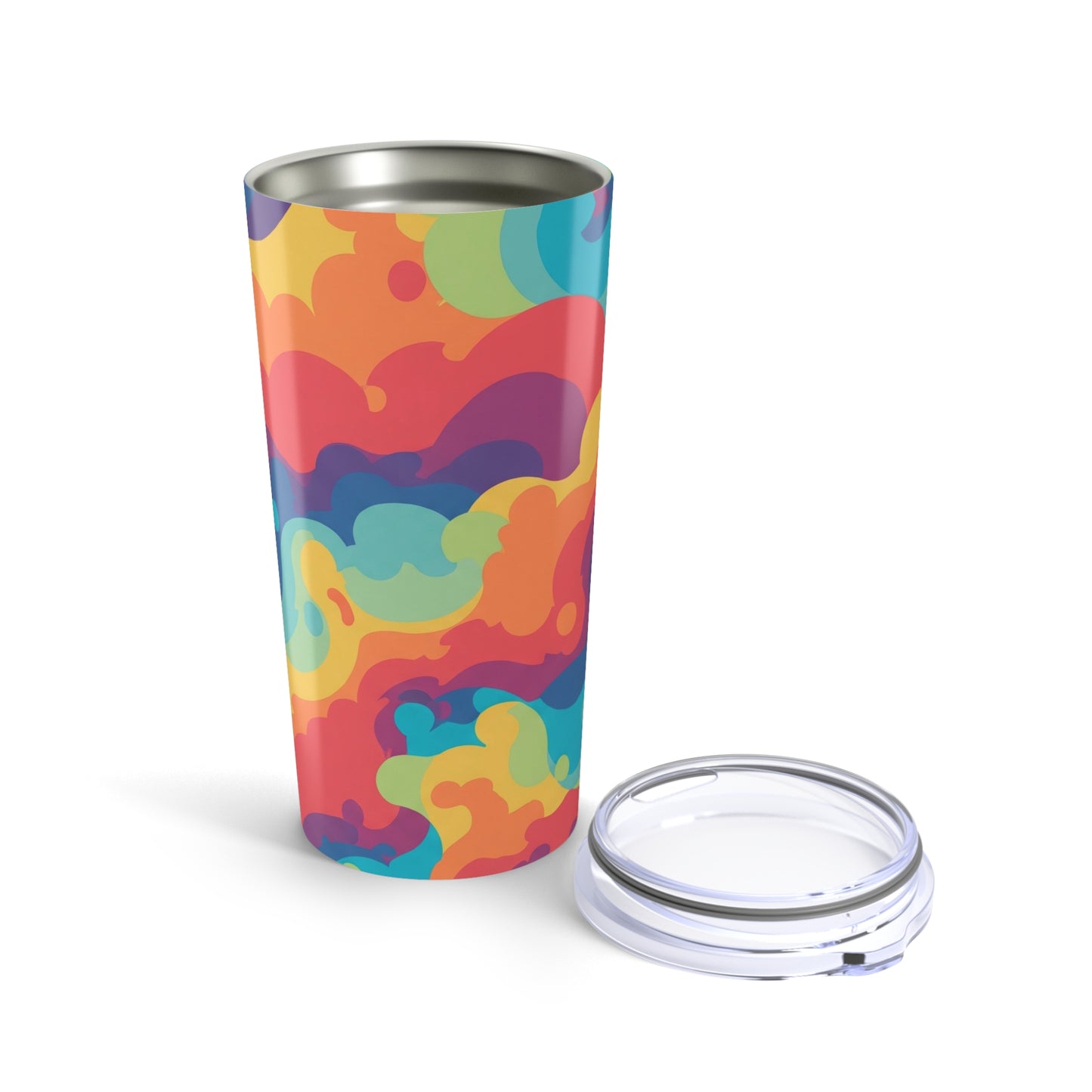 20oz Stainless Steel Tumbler With Double Wall Vacuum Insulation Spill Resistant BPA Free Printed For Hot And Cold