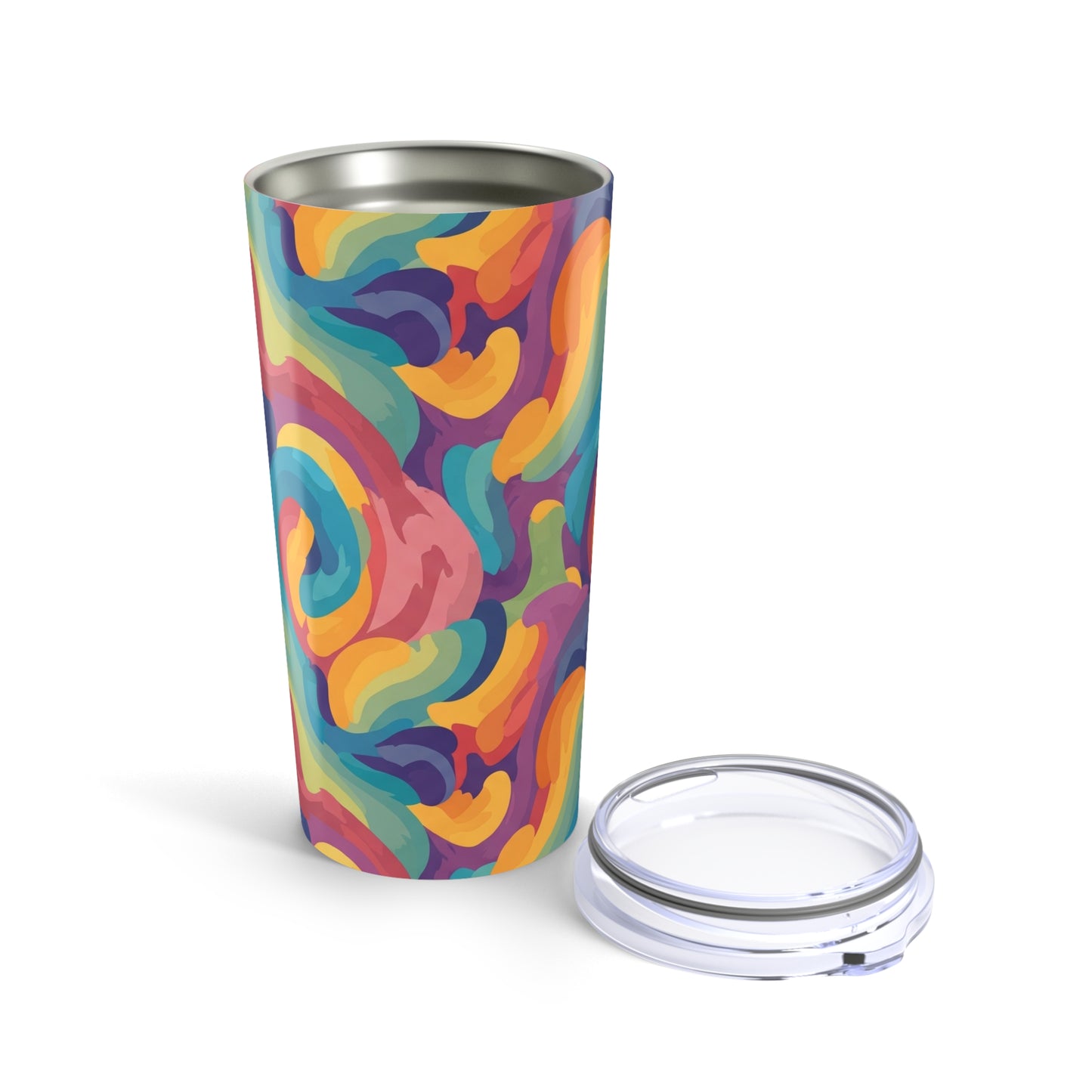 20 Oz Stainless Steel Travel Mug With Vacuum Insulation And Dishwasher Safe Printed Design For Hot And Cold Drinks