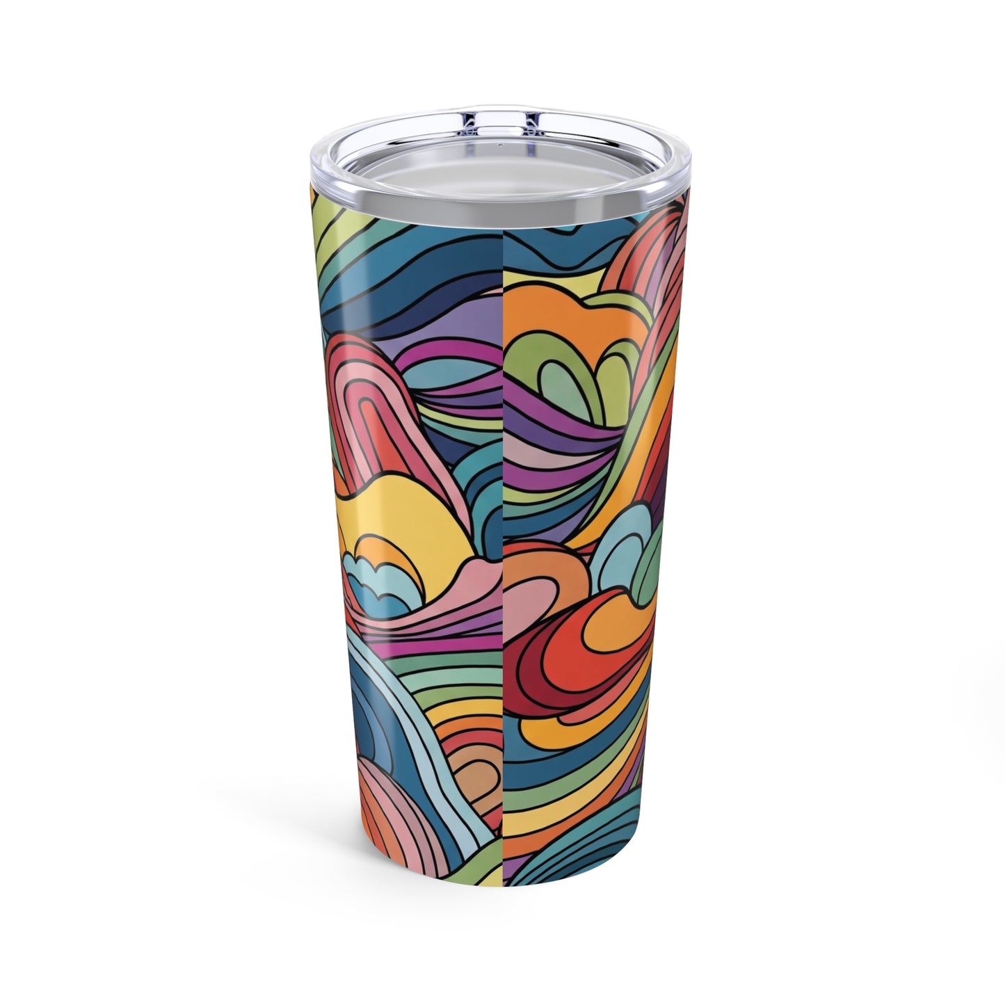20oz Stainless Steel Tumbler With Double Wall Vacuum Insulation Spill Resistant Lid Printed For Hot And Cold Drinks