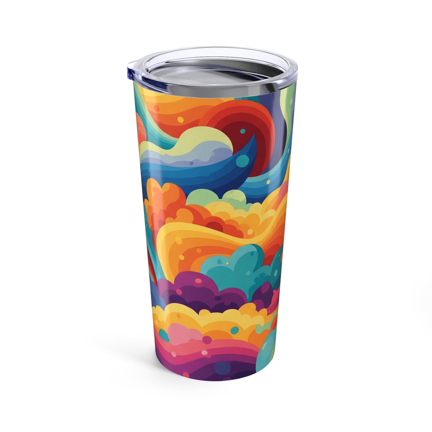 20 Oz Stainless Steel Tumbler With Double Wall Vacuum Insulation Spill Resistant BPA Free Printed Design Drink