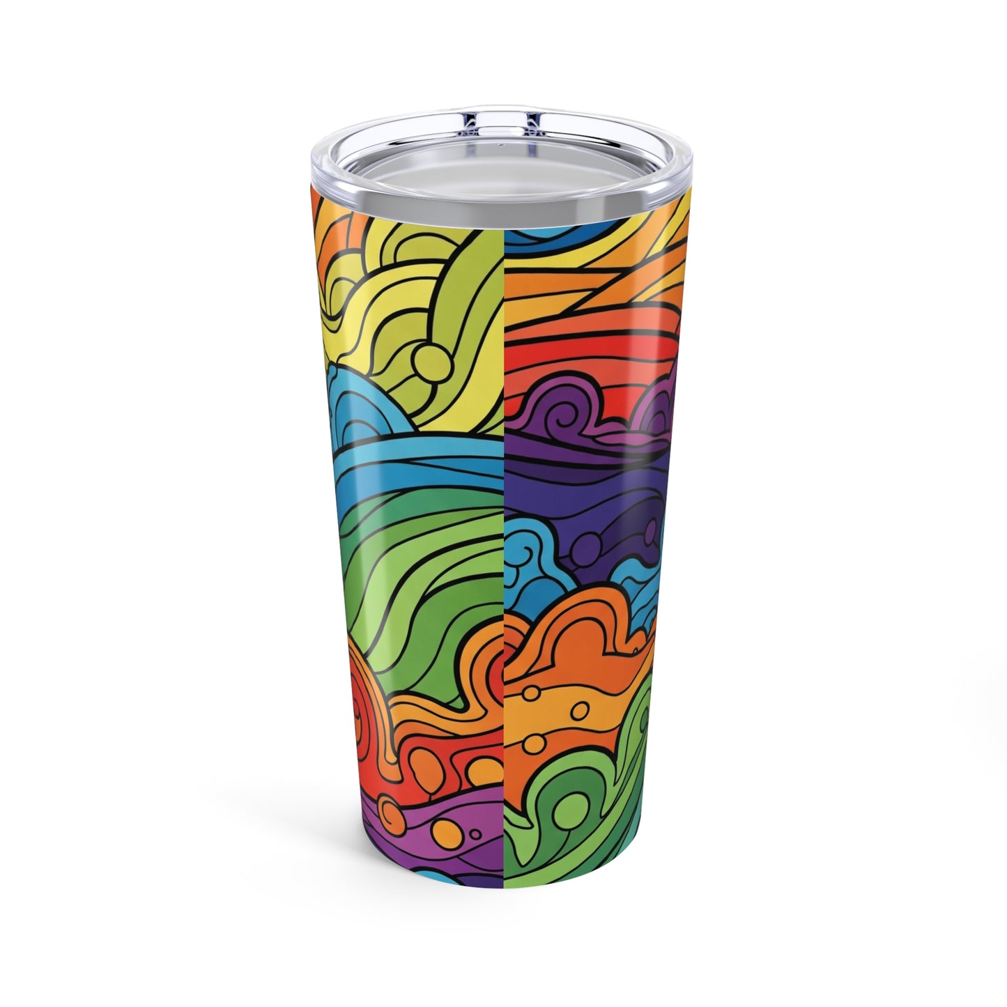 20oz Stainless Steel Printed Travel Mug With Double Wall Vacuum Insulation Leak Proof Durable Dishwasher Safe
