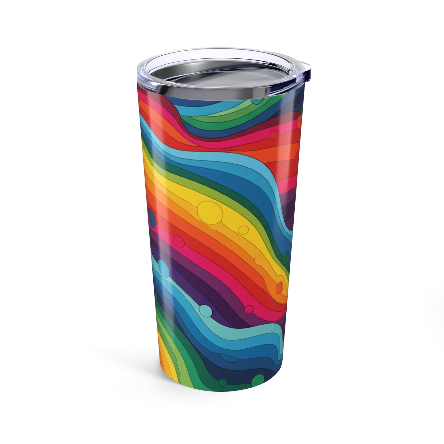 20 Ounce Stainless Steel Tumbler With Printed Art Double Wall Vacuum Insulated Leak Proof Travel Coffee Cup Lid