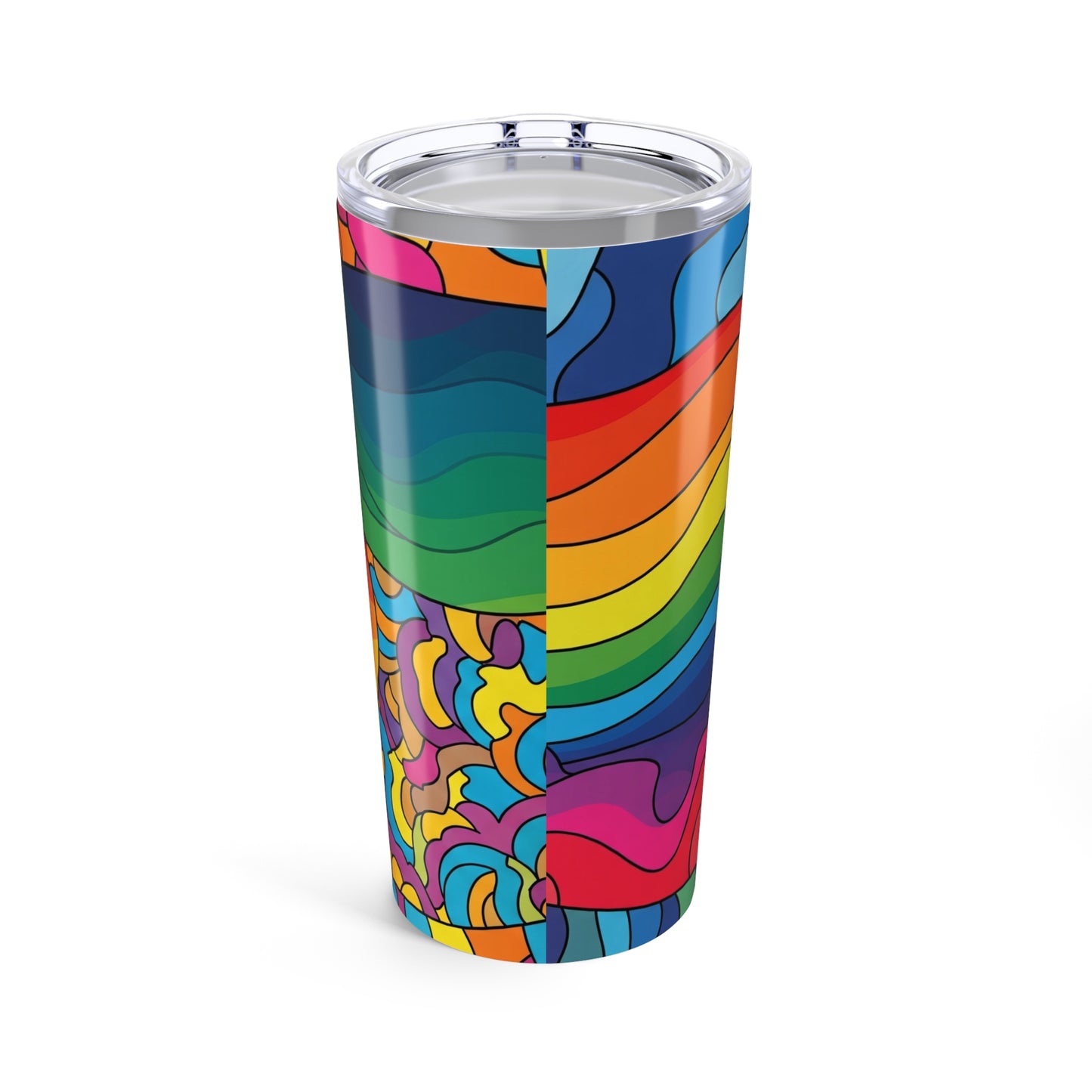 20oz Stainless Steel Printed Tumbler Vacuum Insulated Double Wall Leak Proof Travel Mug With Lid For Hot Cold