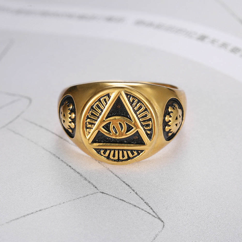 God's eye ring stainless steel eye ring