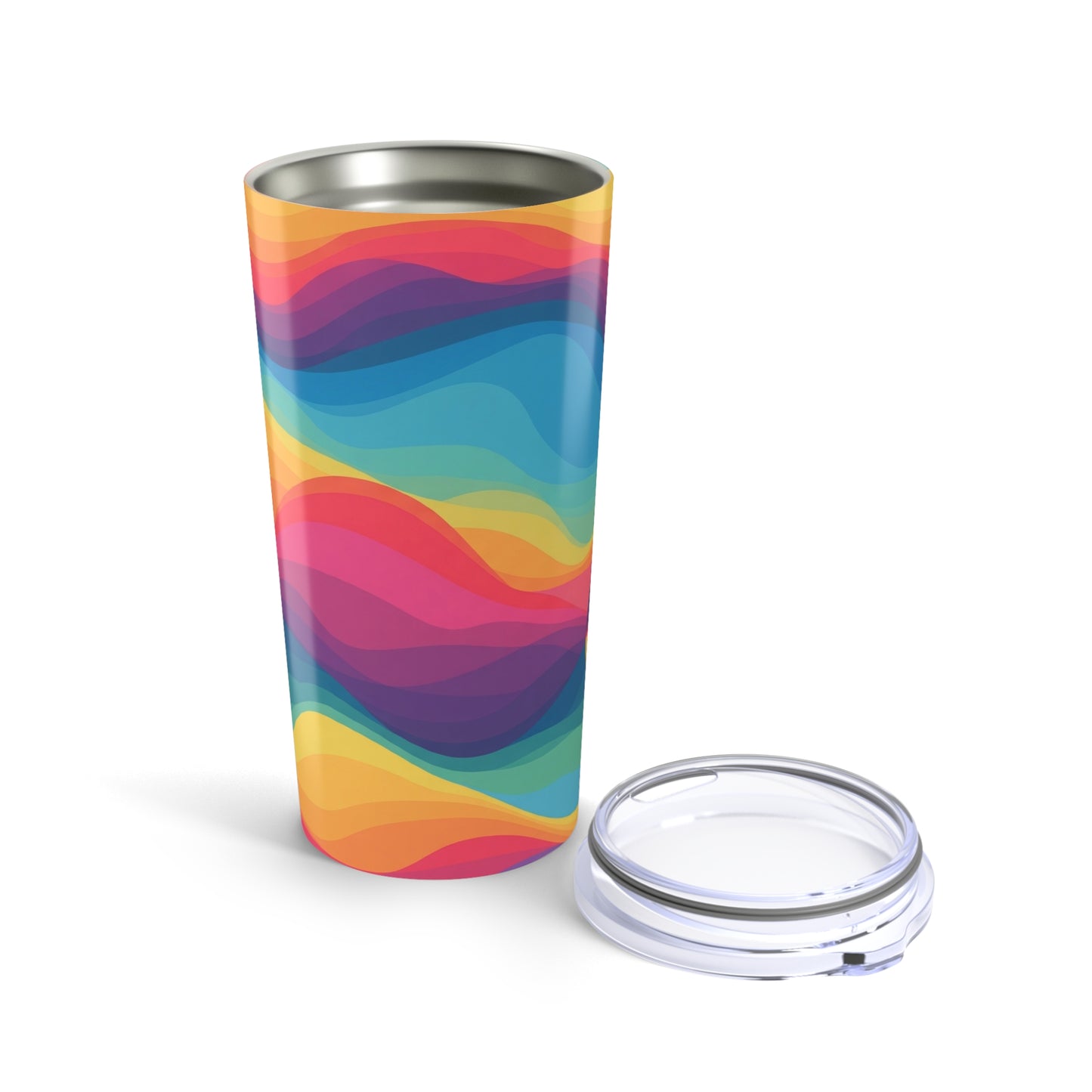 20oz Stainless Steel Tumbler With Vibrant Printed Design Double Wall Insulation Keeps Beverages Hot Or Cold On The