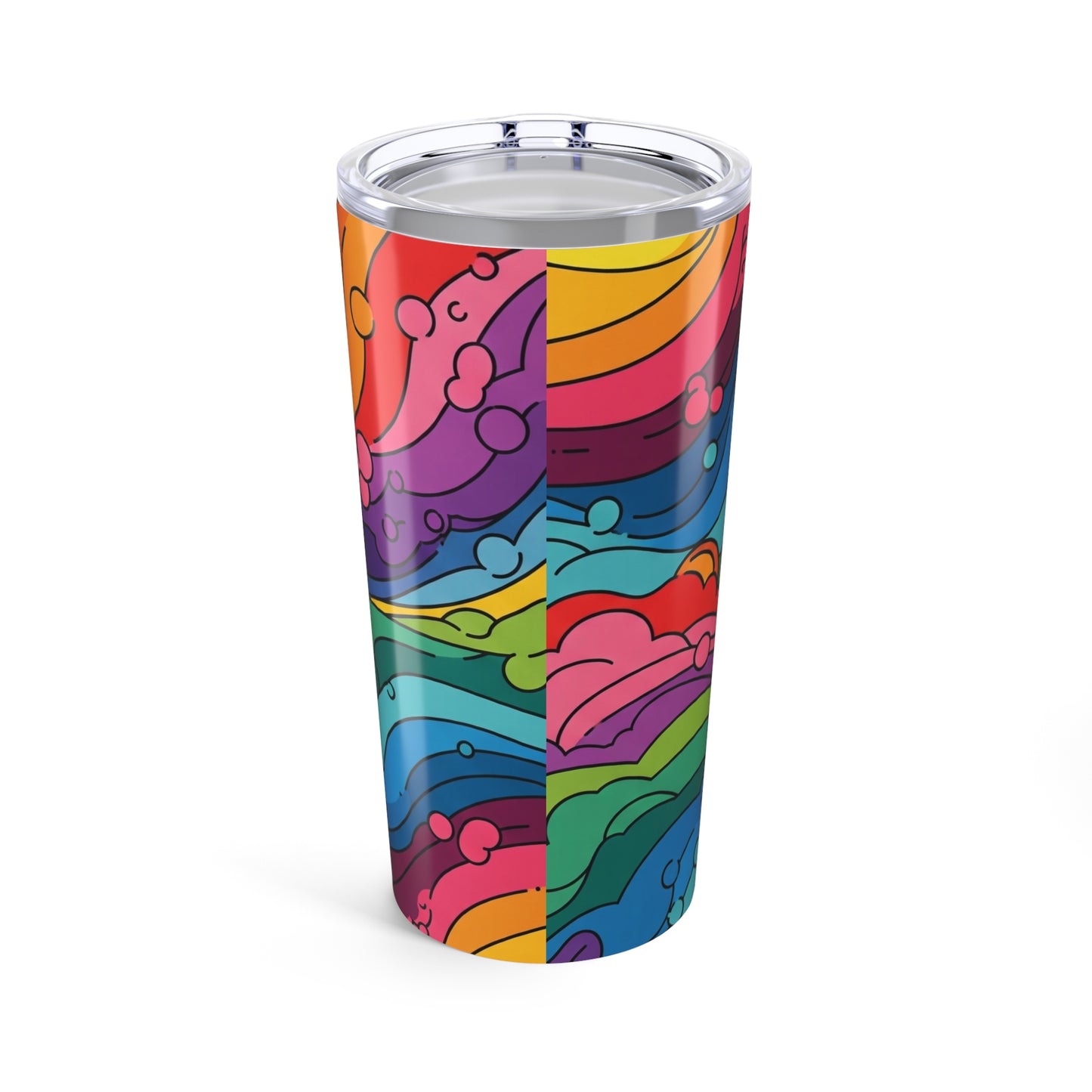 20oz Double Wall Vacuum Insulated Travel Tumbler With Leak Proof Lid Durable Stainless Steel Printed Beverage