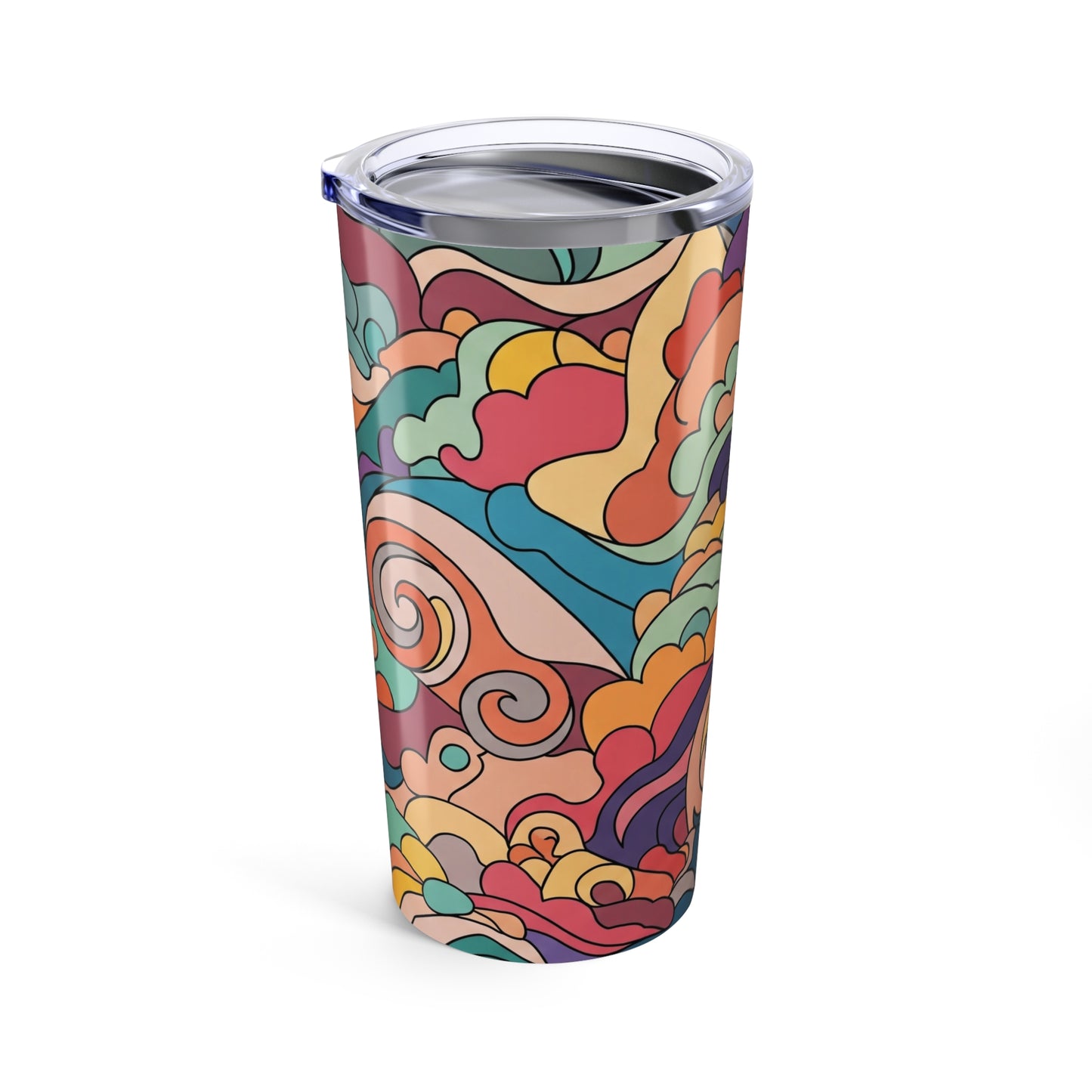 20 Ounce Stainless Steel Tumbler With Double Wall Vacuum Insulation Vibrant Printed Coffee Cup For Everyday