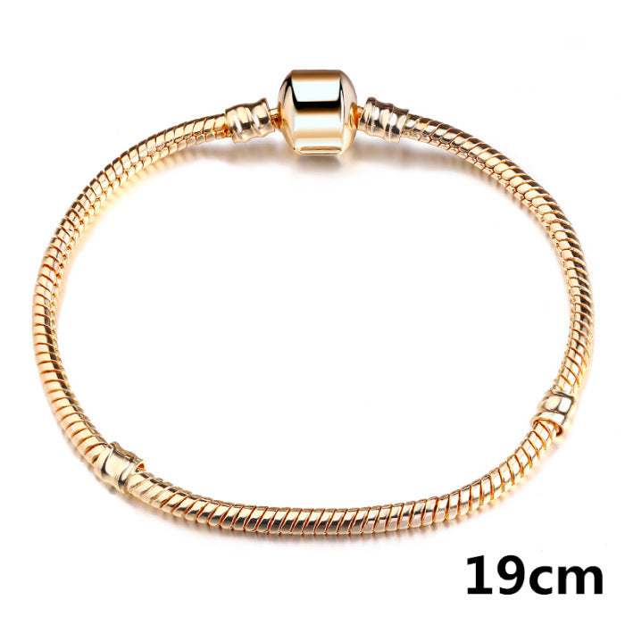 Unisex Copper Snake Chain Bracelet Electroplated Constellation Design Anniversary Gift Trade Promotions Opening