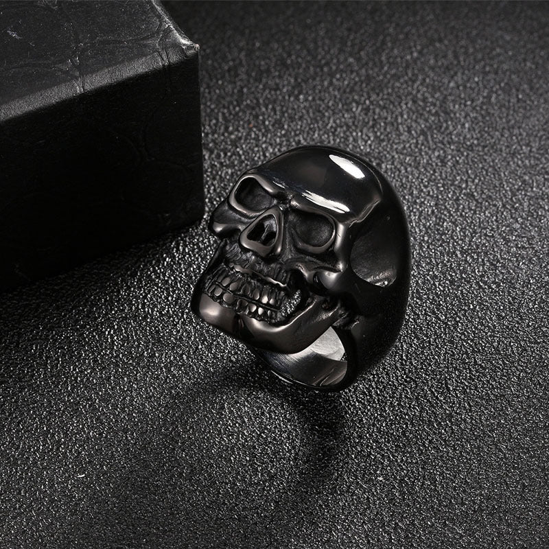 Mens Skull Ring Trendy Geometric Alloy Ring Fashion Design Unique Statement Ring Silver Gold Black For Him Now