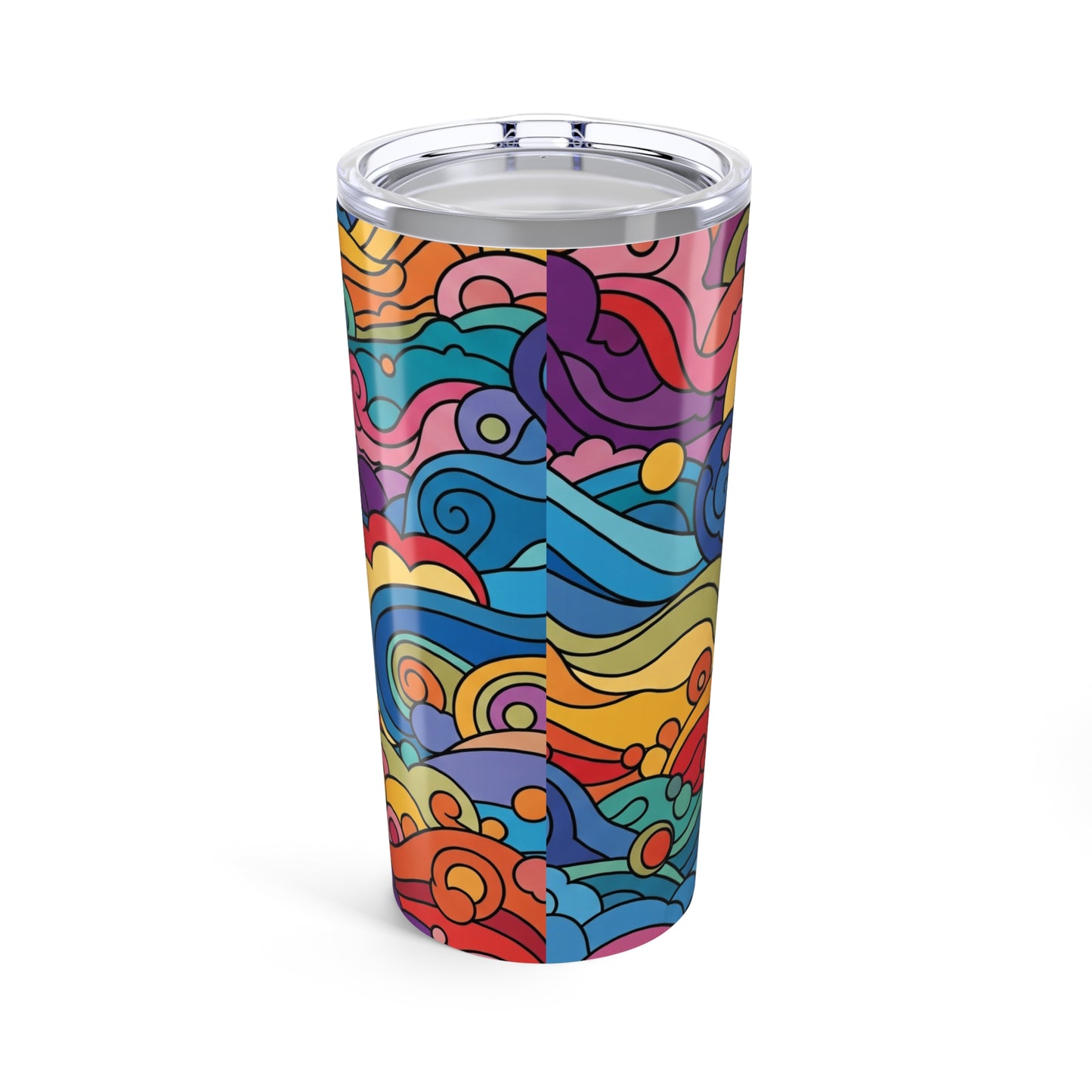 20 Oz Stainless Steel Tumbler With Lid Double Wall Vacuum Insulated Leak Proof BPA Free Printed Design Dishwasher