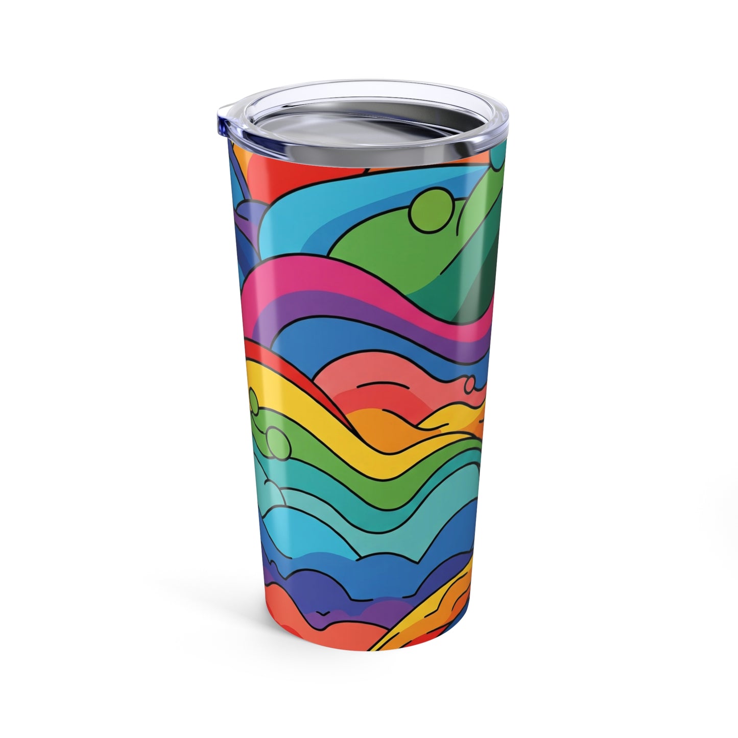 20oz Stainless Steel Tumbler With Design Double Wall Insulation Spill Resistant Travel Mug For Hot And Cold Drinks