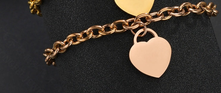 Stainless Steel Love Bracelet Elegant Design Secure Clasp Jewelry For Women Girls Everyday Wear Occasions Chic