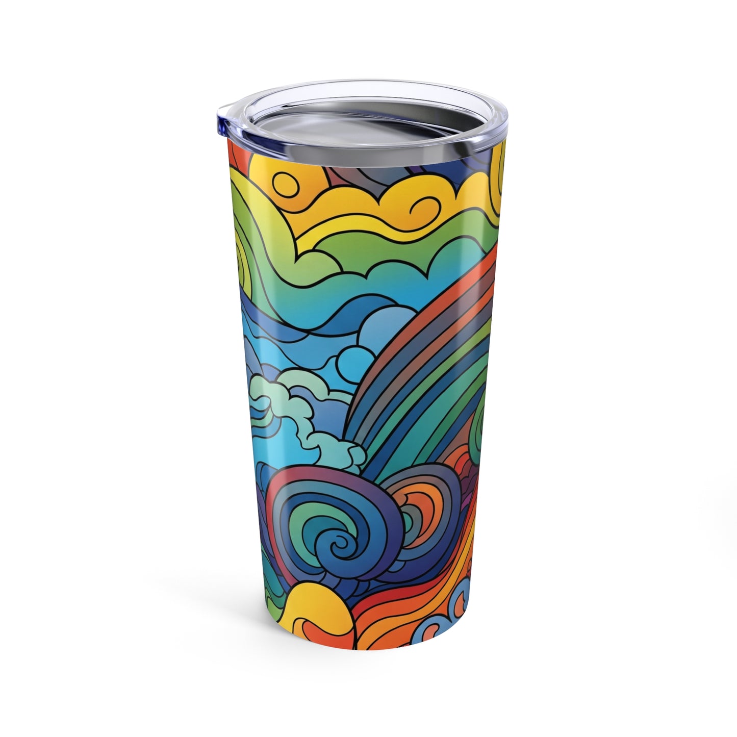 20oz Stainless Steel Tumbler With Double Wall Vacuum Insulation Spill Resistant Printed Coffee Mug Durable Hot Or