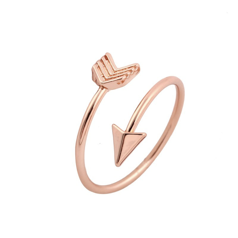 Adjustable Open Ring Double V Wire Copper Ring For Women