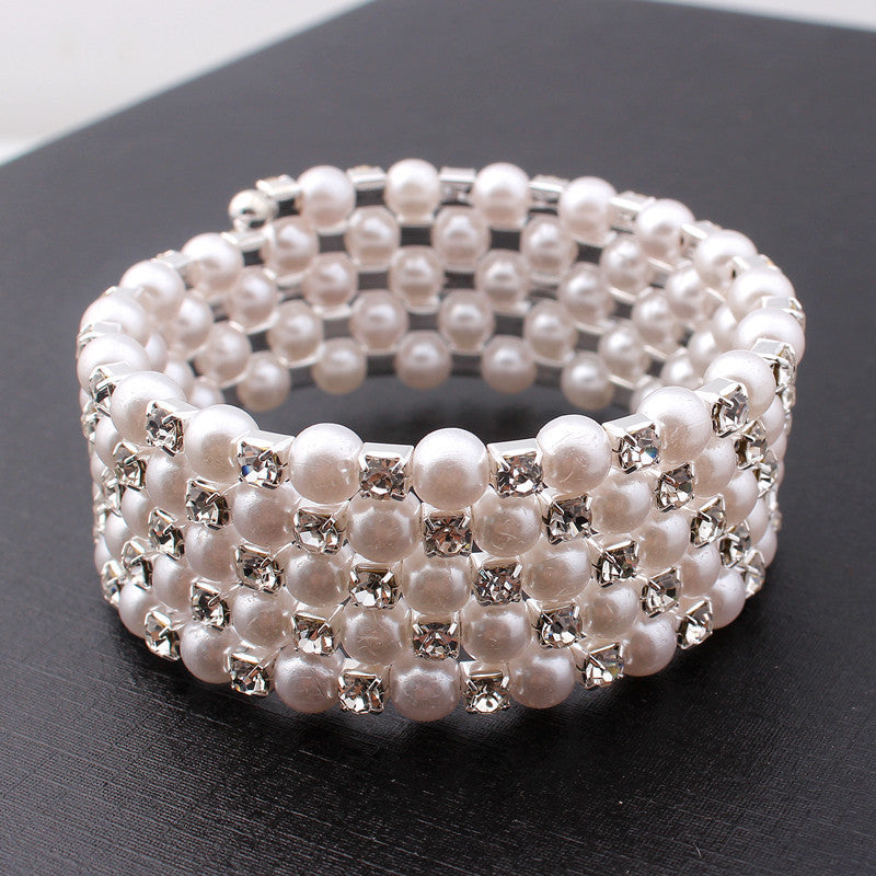 Unisex Spiral Bracelet Rhinestones Geometric Design Electroplated Bangle Fashion Jewelry Gift Individually Packed Three