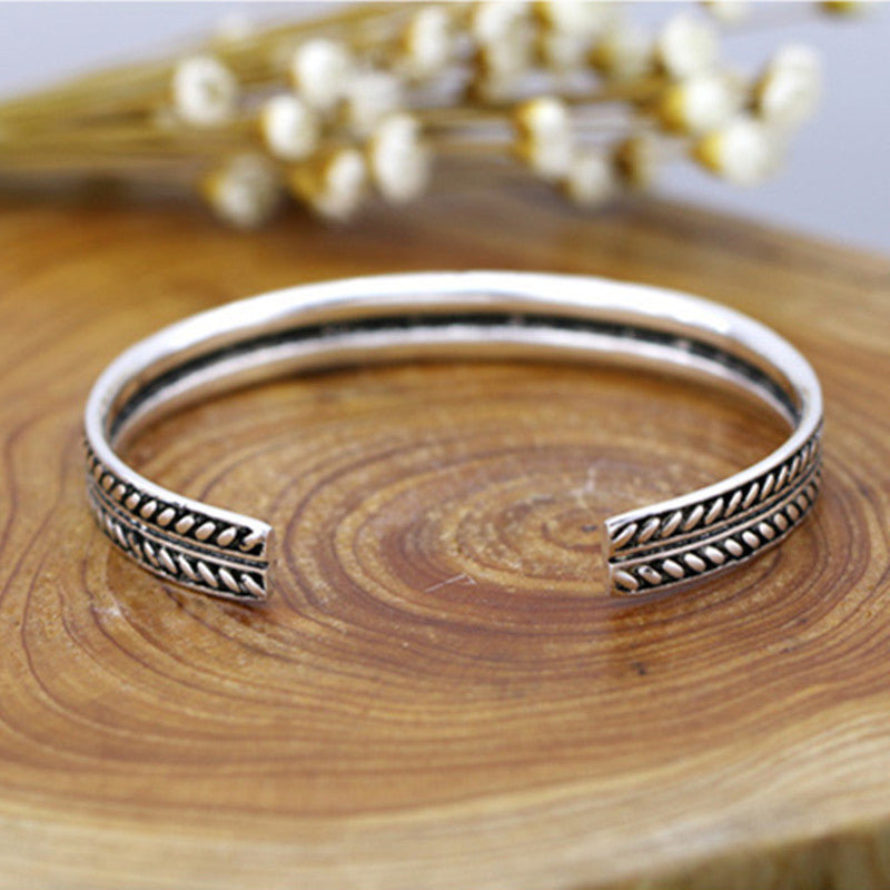 Copper Bracelet Handmade Vintage Geometric Design Electroplated Cuffs Bangle Individually Packed Wedding Gifts