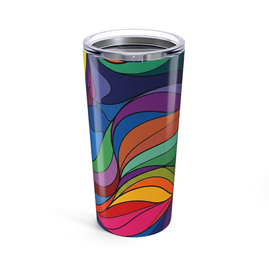 20oz Stainless Steel Tumbler With Printed Design Double Wall Vacuum Insulated And Leak Proof For Hot And Cold