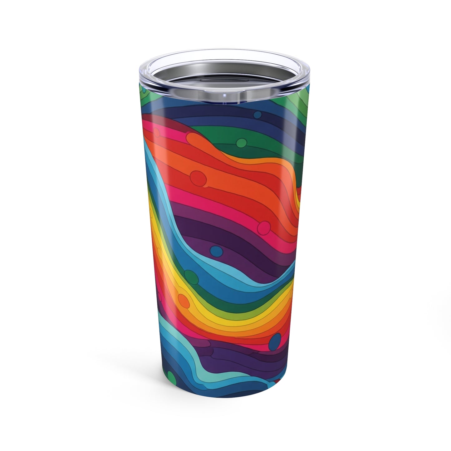 20 Ounce Stainless Steel Tumbler With Printed Art Double Wall Vacuum Insulated Leak Proof Travel Coffee Cup Lid