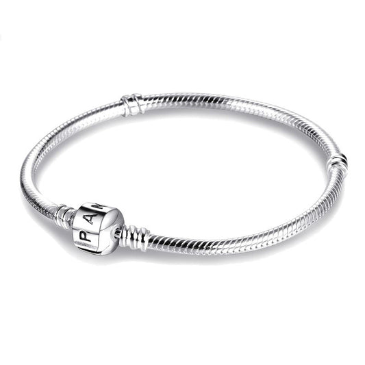 Unisex Beaded Chain Bracelet Copper Plated Silver Fashion Jewelry For Everyday Wear Gift Large Style Accessories