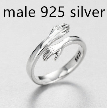 Vintage Hug Ring Eco Friendly White Copper Lightweight Thin Band For Women And Men Ideal Everyday Jewelry Gift