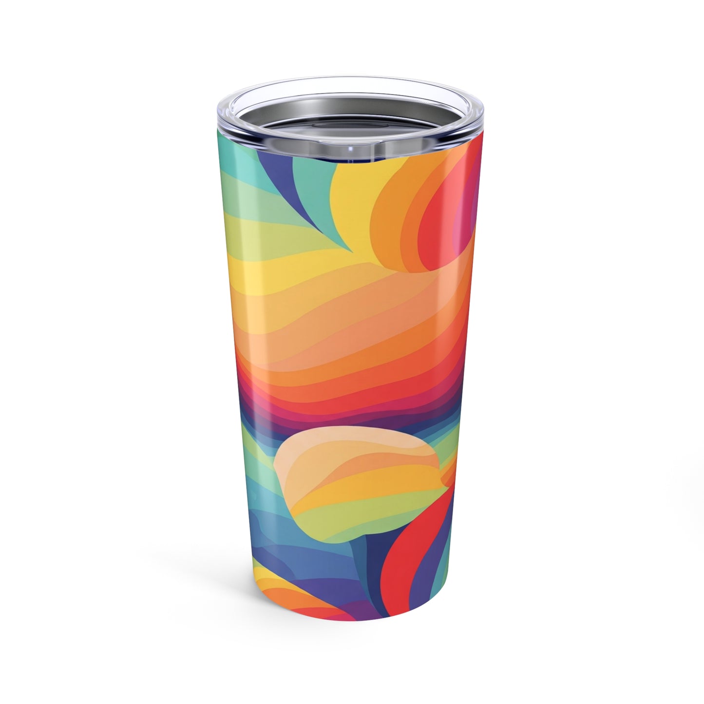 20 Oz Insulated Steel Coffee Cup With Printed Artwork Double Wall Vacuum Leak Proof BPA Free For Hot And Cold