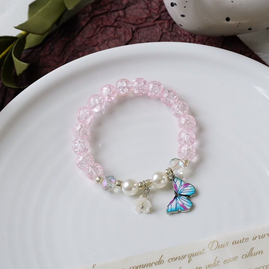 Womens Beaded Bracelet With Pearl Crystal And Alloy Animal Zodiac Charms Cartoon Adjustable Length Cute Charm