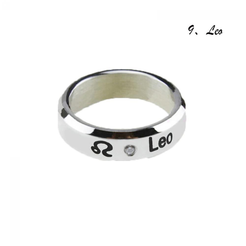 Stainless Steel Rings 6 Mm Wide Gift Constellation Style 17 Mm Inner Diameter Durable Polished Bands Men Women
