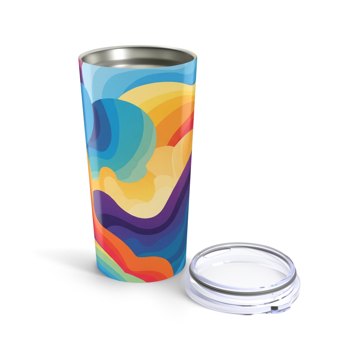 20 Oz Stainless Steel Tumbler With Double Wall Insulation Printed Travel Mug Leak Proof Lid For Hot Or Cold