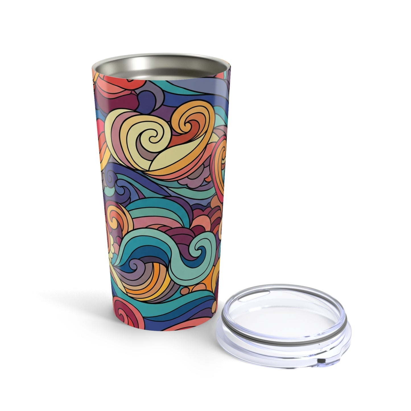 20oz Stainless Steel Tumbler With Double Wall Vacuum Insulation Spill Resistant Thermal Travel Mug For Daily Use