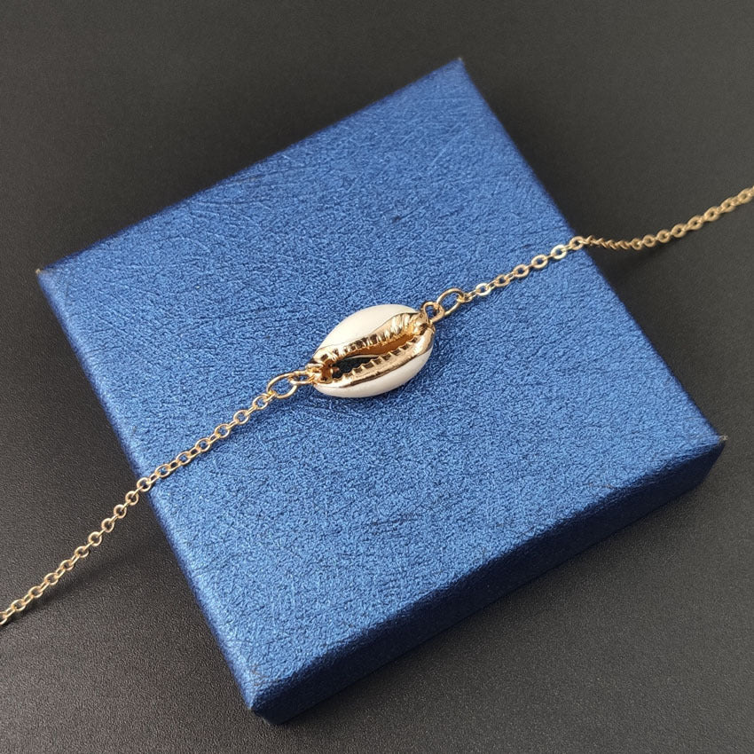 Womens Electroplated Alloy Bracelet Shell Charm Drip Glaze