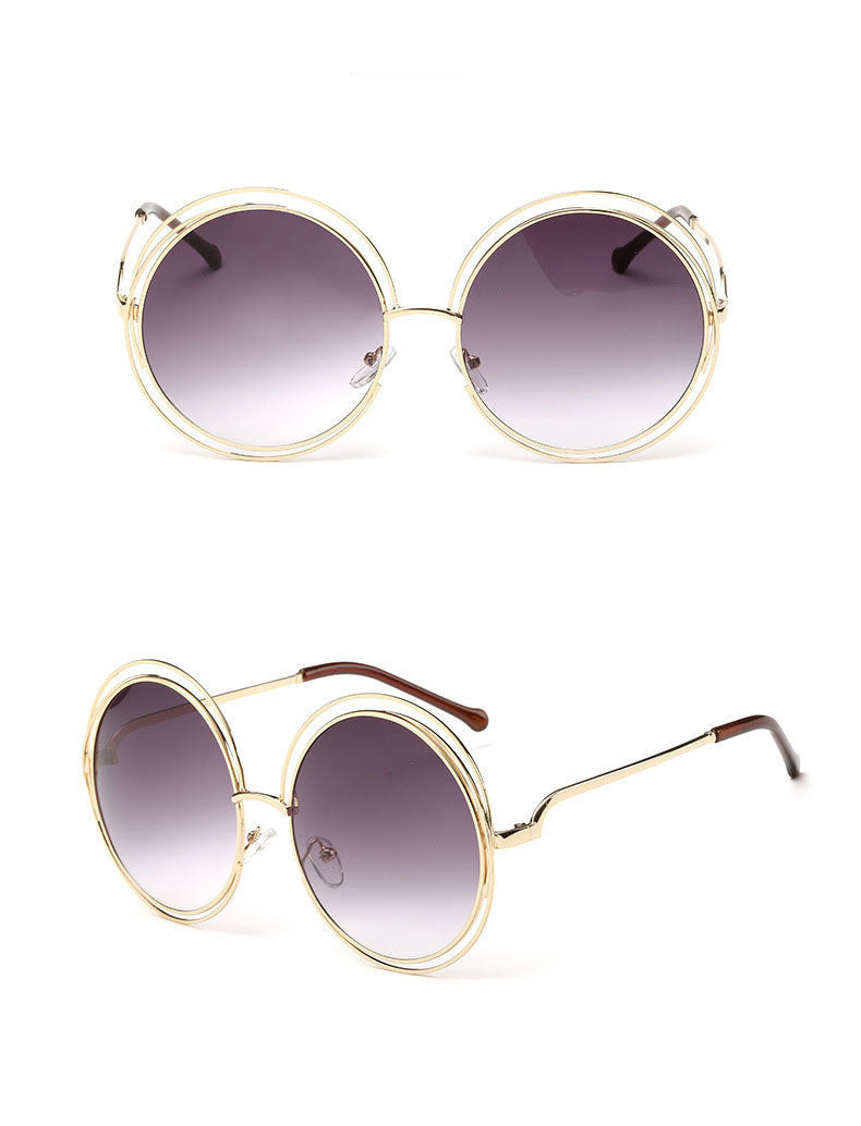 Mens Womens Round Sunglasses Metal Frame Resin Lens HD Vision UVA Protection UV Protection Waterproof UV Proof