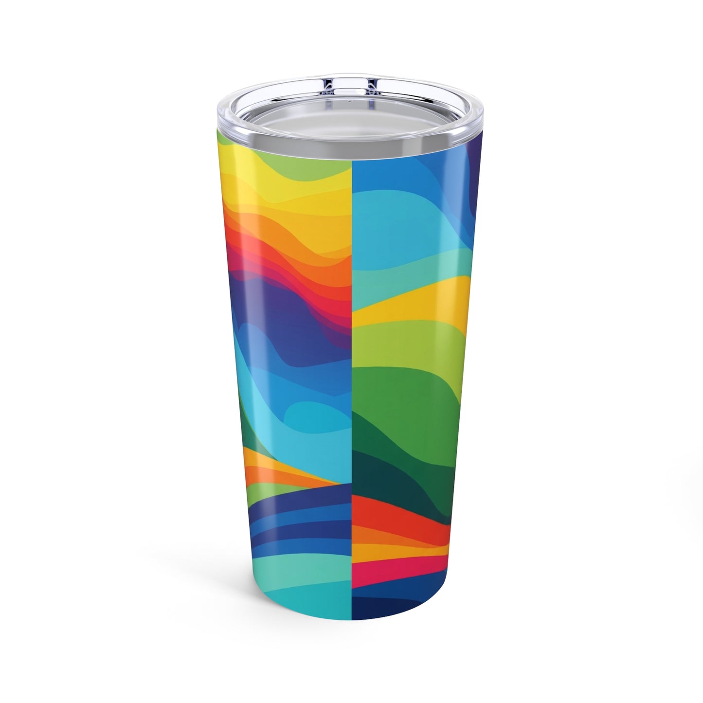 20 Oz Stainless Steel Printed Tumbler With Double Wall Vacuum Insulation Spill Resistant Lid For Hot And Cold