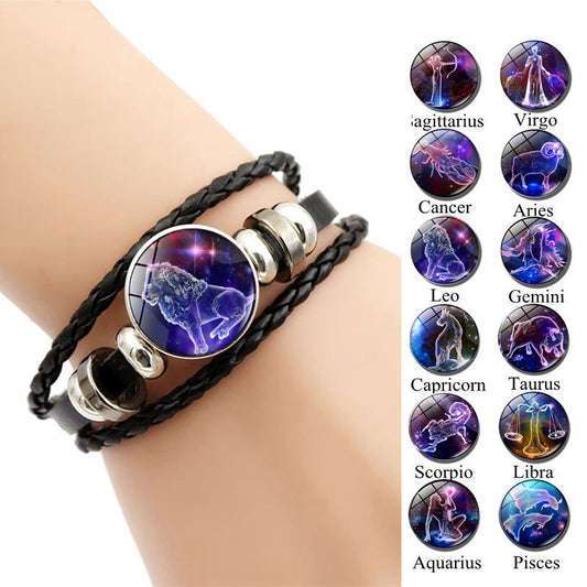 Braided Leather Bracelet With Glass Beads Bohemian Jewelry For Women Girls Alloy Accents Adjustable Length Gem