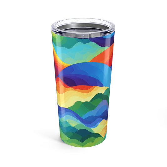 20oz Stainless Steel Printed Tumbler Double Wall Vacuum Insulation Keeps Hot Or Cold Beverages In A Leak Proof Cup