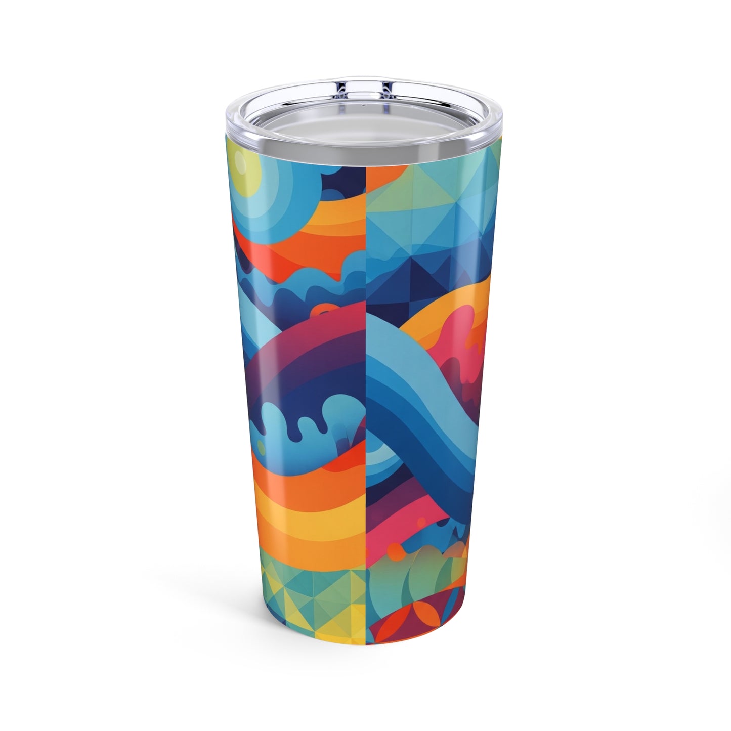20 Oz Stainless Steel Travel Mug With Printed Design Double Wall Vacuum Insulation Leak Proof Durable Dishwasher