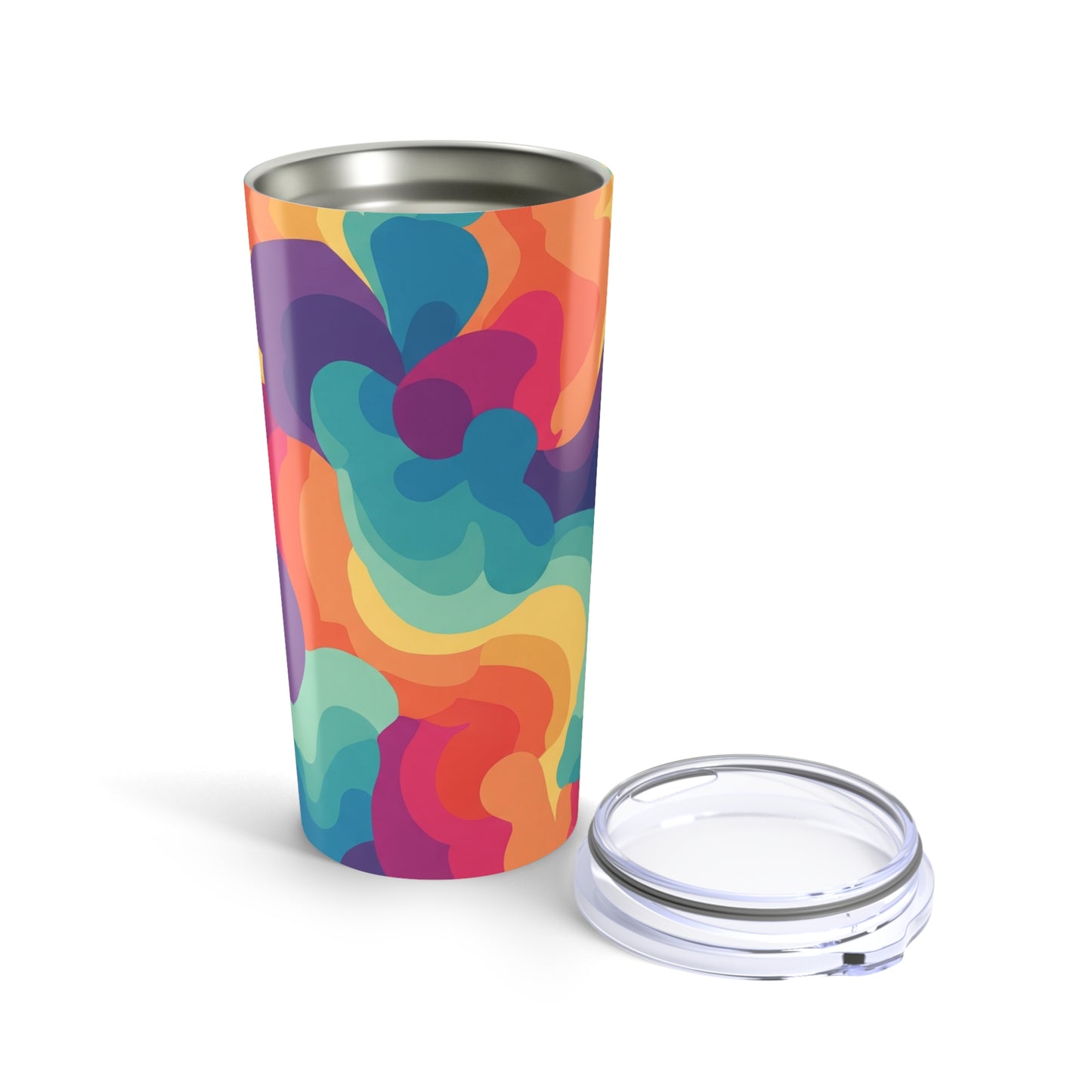 Stylish Printed 20 Oz Stainless Steel Travel Mug With Double Wall Vacuum Insulation And Spill Proof Durable Design