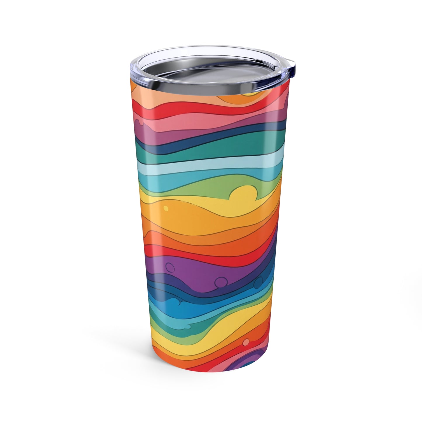 20 Oz Stainless Steel Printed Tumbler With Double Wall Vacuum Insulation Leak Proof Thermal Travel Mug For Hot Or