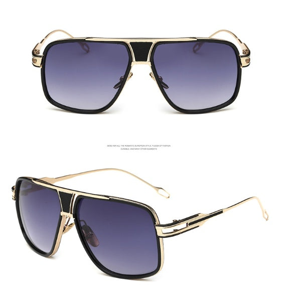 Womens Vintage Sunglasses UV400 Protection Metal Frame PC Lens Retro Style Large Fit Glasses For Women Driving