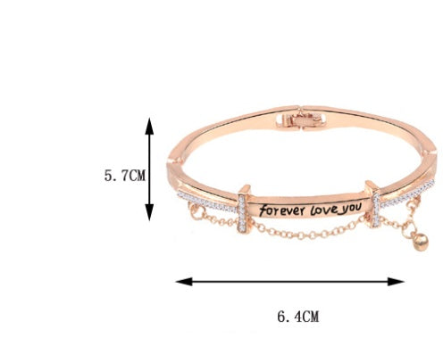 Womens Alloy Bracelet Korean Fashion Electroplated Trendy Wild Jewelry Anniversary Celebrations Trade Fairs Festivals