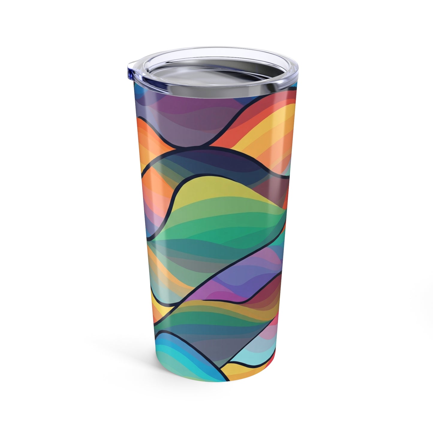 20 Oz Stainless Steel Printed Tumbler With Double Wall Vacuum Insulated Leak Proof Lid For Hot And Cold Beverages