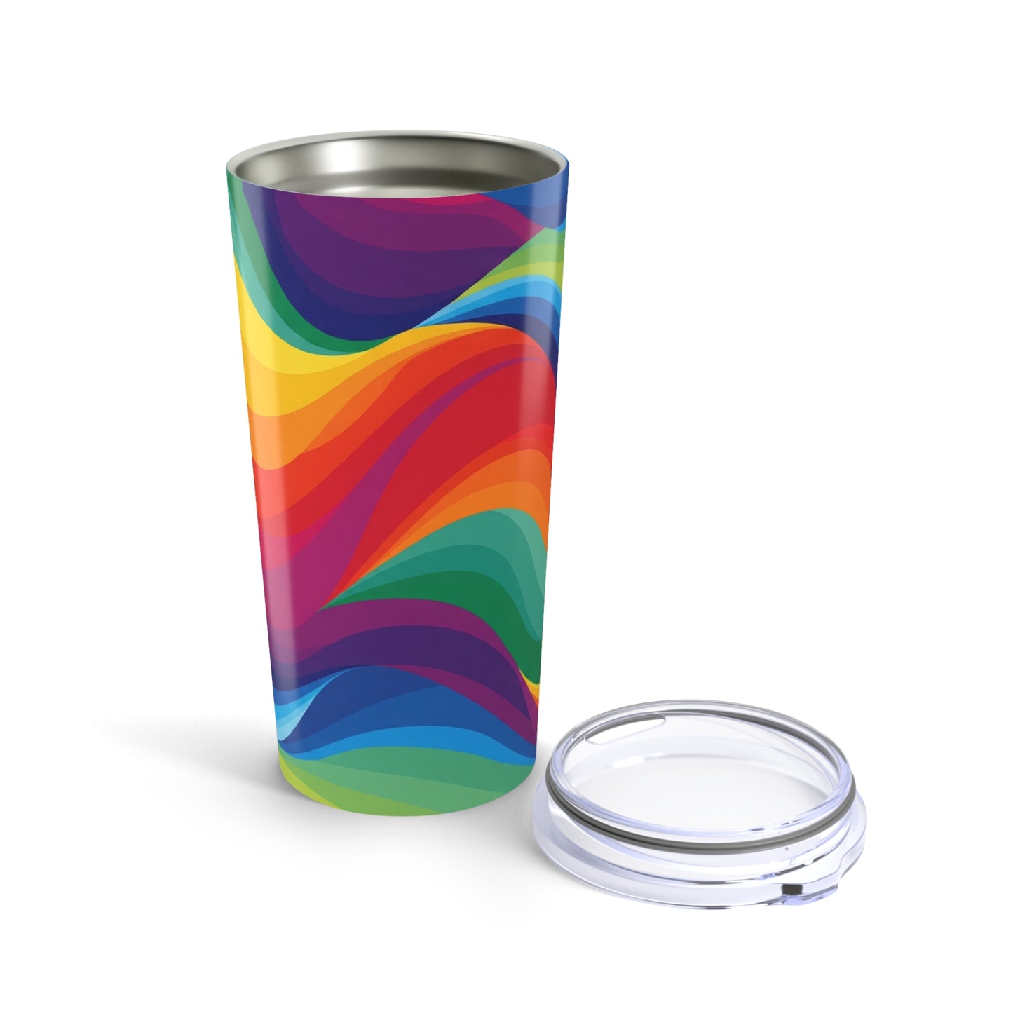 20oz Stainless Steel Printed Travel Mug With Double Wall Vacuum Insulation For Hot Or Cold Beverages Leak Proof