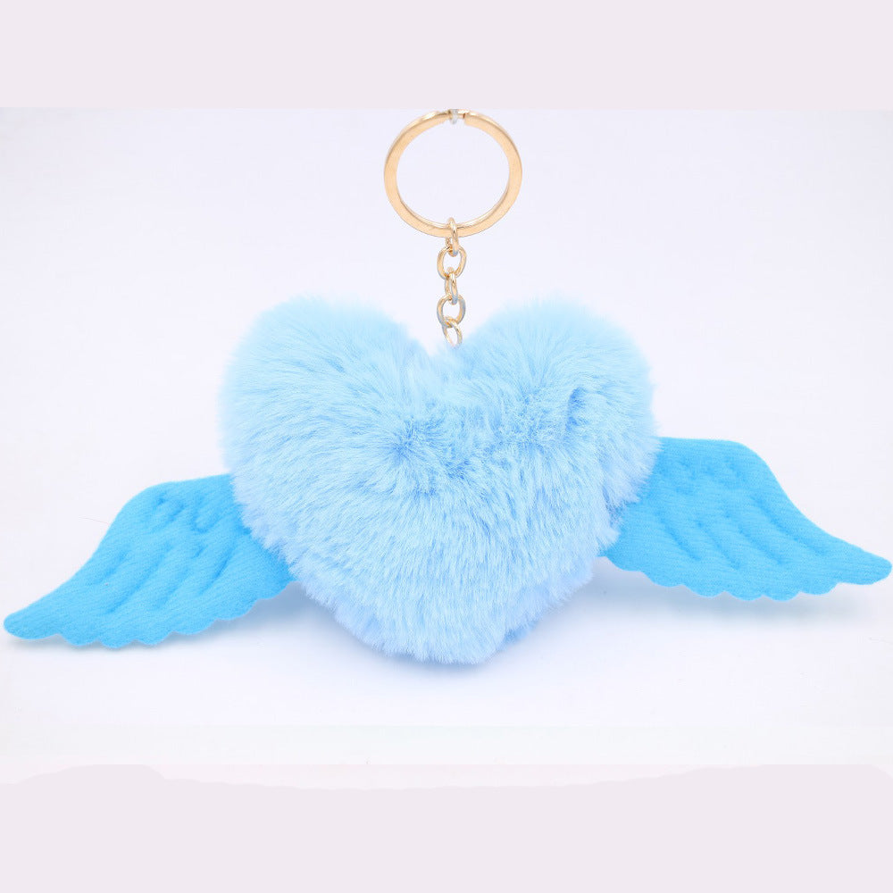 Plush Heart Keychain Heart Pendant Bag Charm Gift For Women