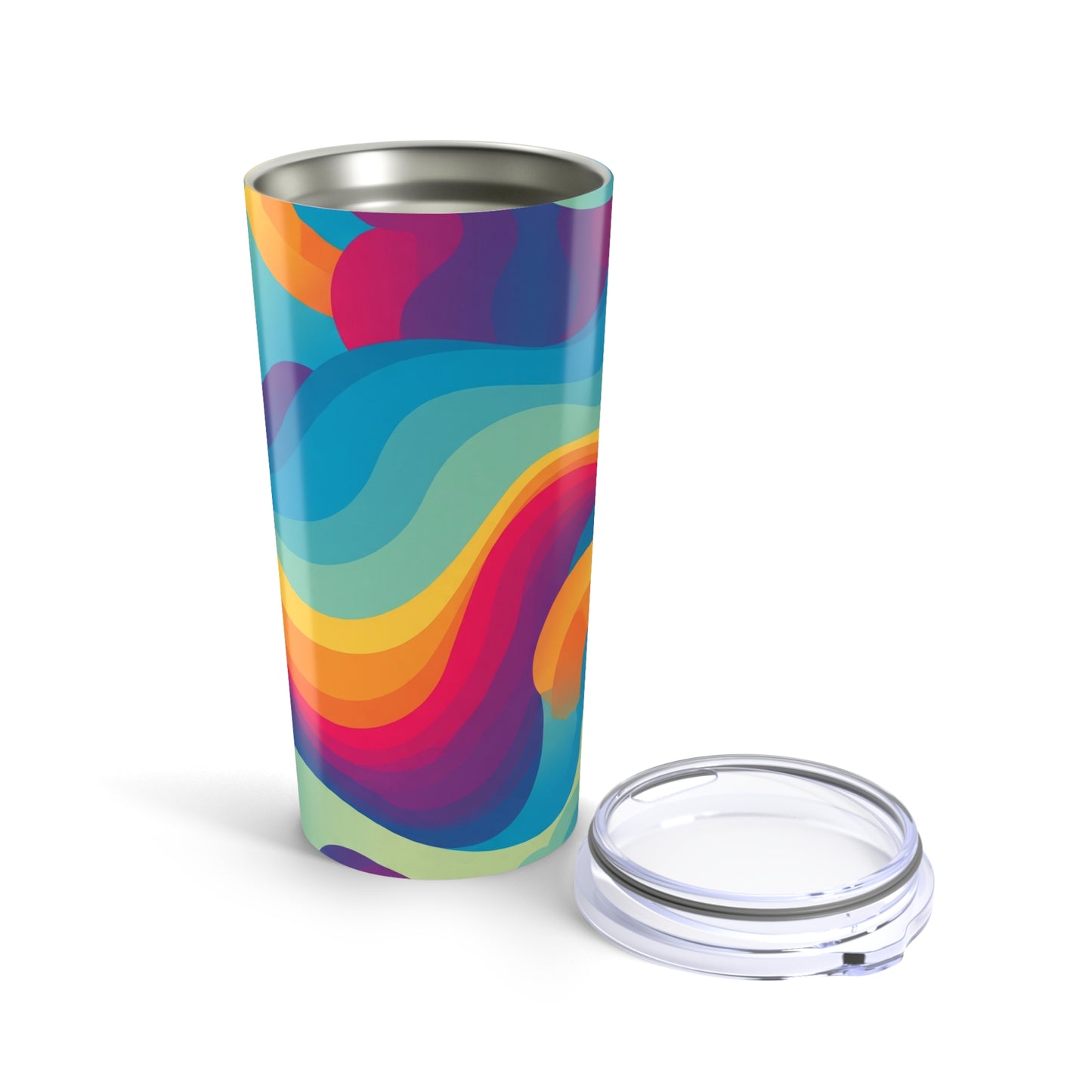 20 Ounce Stainless Steel Tumbler With Double Wall Vacuum Insulation Spill Resistant Printed Cup For Hot Or Cold