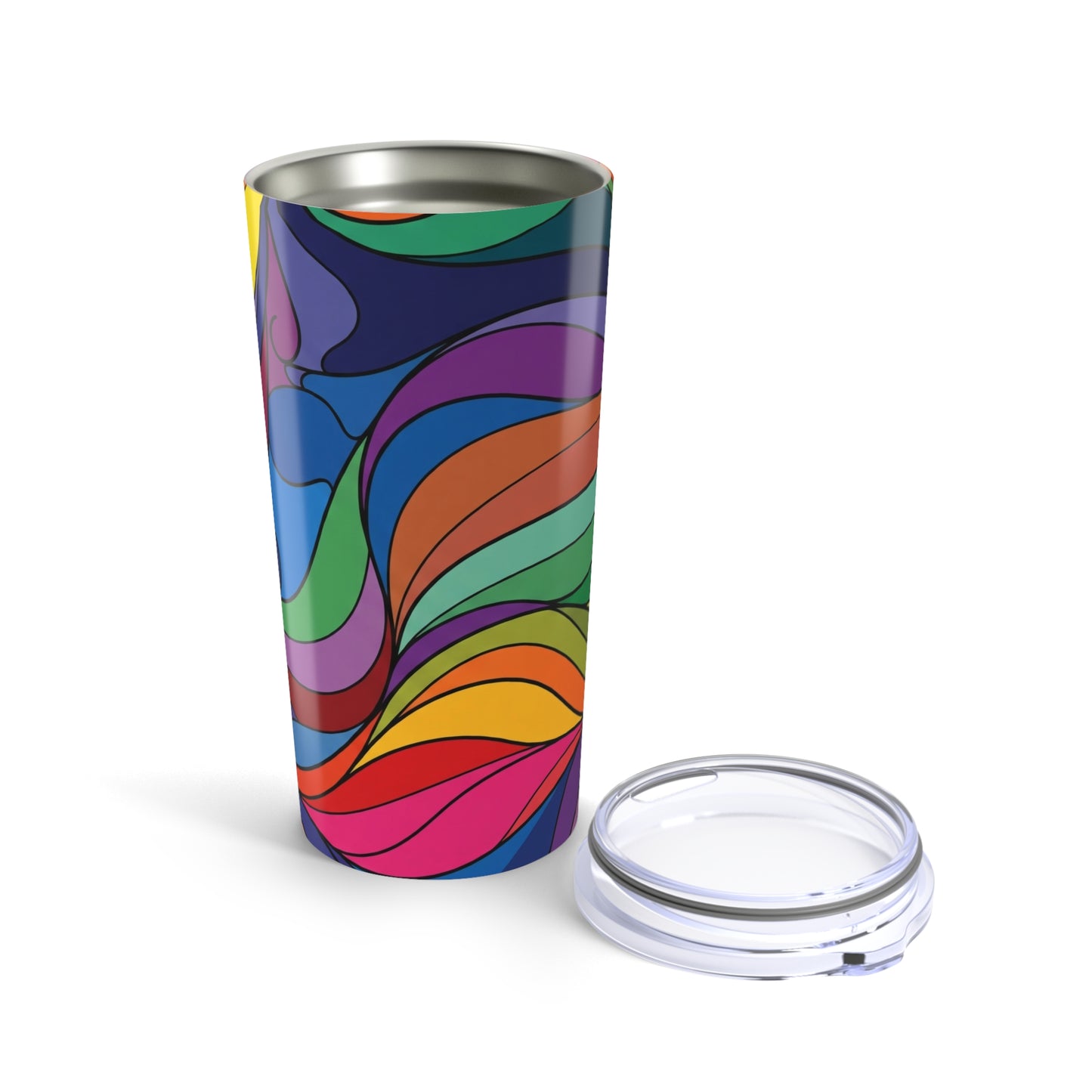 20oz Stainless Steel Tumbler With Printed Design Double Wall Vacuum Insulated And Leak Proof For Hot And Cold
