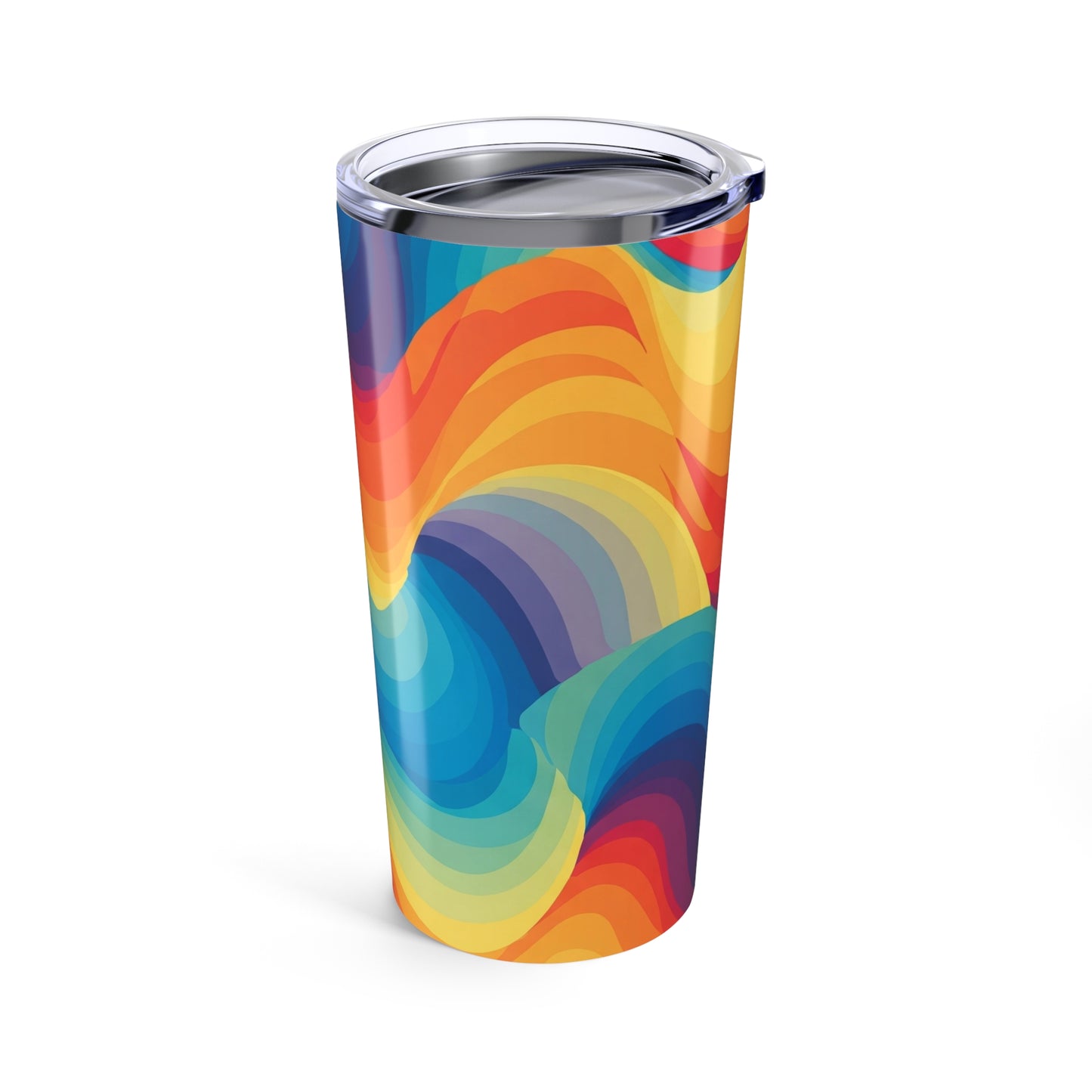 20 Oz Stainless Steel Tumbler Printed Design Double Wall Vacuum Insulation Leak Proof Travel Mug Durable