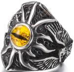 Titanium Steel Ring With Evil Skull Eye Geometric Design Edgy Fashion Jewelry For Men And Women For Men Unique